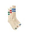 Cotton On 3 Pack Varsity Socks In Neutral