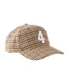 Cotton On Men's 5 Panel Hat In Brown Houndstooth