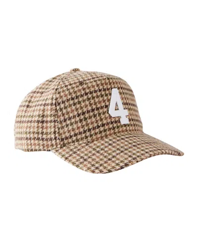 Cotton On Men's 5 Panel Hat In Brown Houndstooth