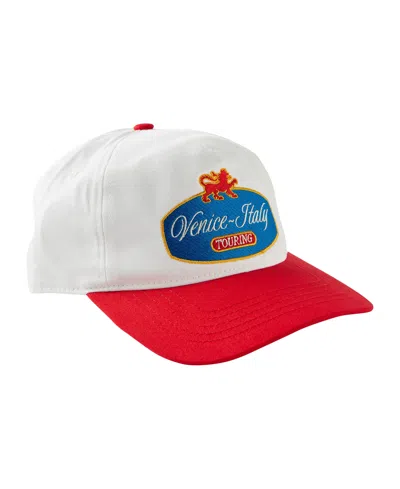 Cotton On Men's 5 Panel Hat In White,cherry Red,venice