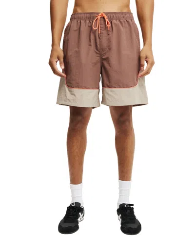 Cotton On All Purpose Short In Burgandy,gravel Panel