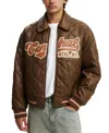 Cotton On Men's Applique Bomber Jacket In Brown