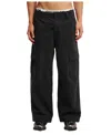 Cotton On Men's Baggy Pleat Cargo Pant In Black