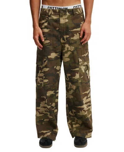 Cotton On Men's Axel Super Baggy Cargo Pants In Green