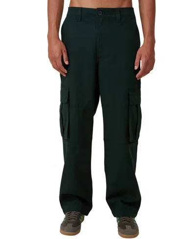 Cotton On Men's Baggy Pleat Cargo Pant In Green