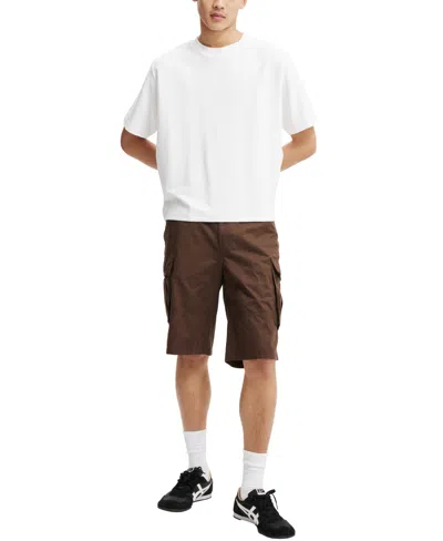 Cotton On Men's Baggy Cargo Shorts In Chocolate Twill