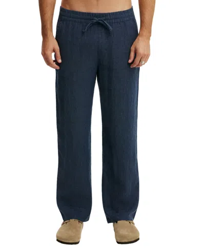 Cotton On Men's Baggy Carpenter Straight-leg Linen Pant In Navy