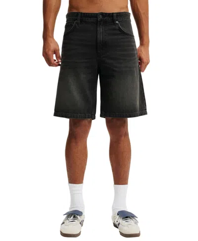Cotton On Men's Baggy Denim Shorts In Black