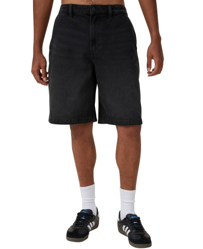 Cotton On Men's Baggy Denim Shorts In Revolve Black