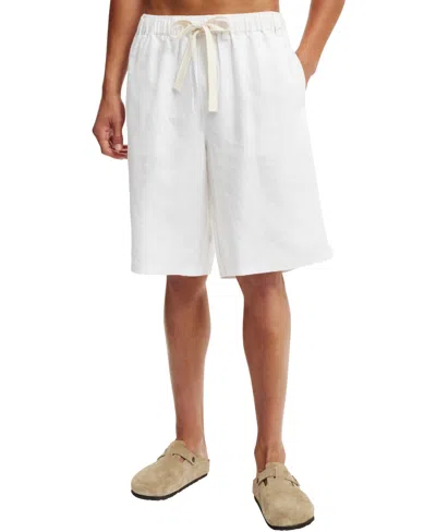 Cotton On Baggy Linen Short In White