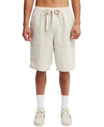 Cotton On Baggy Linen Short In Brown