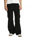 Cotton On Men's Baggy Pleat Cargo Pant In Black Cord