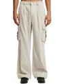 Cotton On Men's Baggy Pleat Cargo Pant In Light Stone Cord