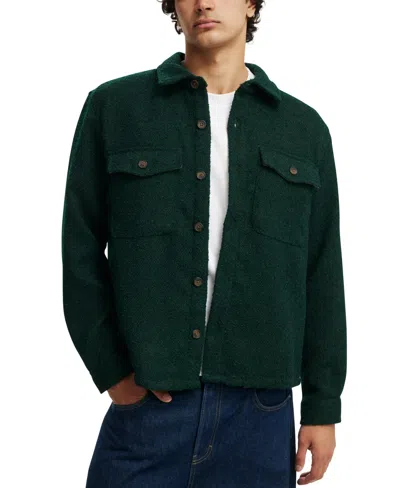 Cotton On Men's Beckley Overshirt In Emerald