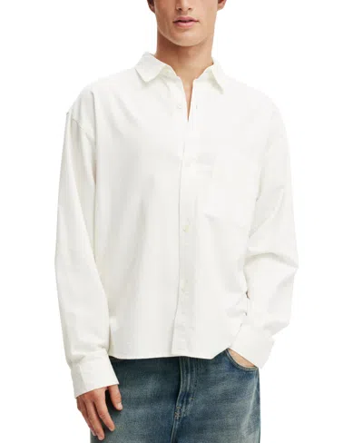 Cotton On Men's Bedford Long-sleeve Shirt In White