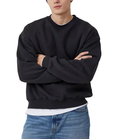 Cotton On Men's Box Fit Crew Sweater In Black