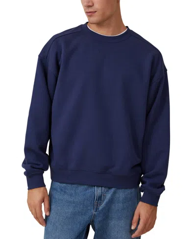 Cotton On Men's Box Fit Crew Sweater In Blue