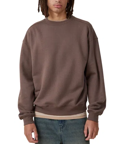 Cotton On Men's Box Fit Crew Sweater In Brown
