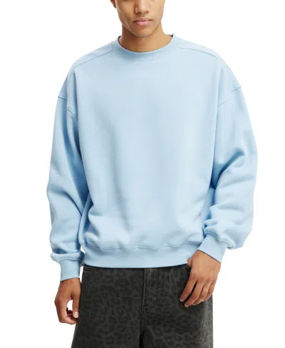 Cotton On Men's Box Fit Crew Sweater In Pearl Blue