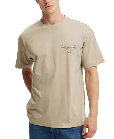 Cotton On Men's Box Fit Easy T-shirt In Gravel Stonemaiden Ensemble