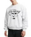 Cotton On Men's Box Fit Graphic Crew Sweatshirt In Athletic Marle,valet Parking