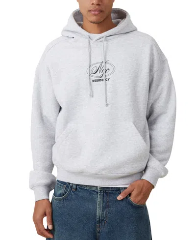 Cotton On Men's Box Fit Graphic Hoodie In Grey