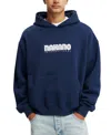 Cotton On Men's Box Fit Graphic Hoodie In Indigo,mitsuba