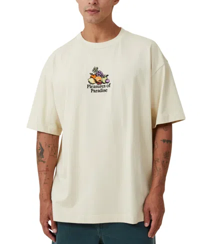 Cotton On Men's Box Fit Graphic T-shirt In Beige