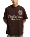 Cotton On Box Fit Graphic T-shirt In Dark Oak,l Hotel De Cascadia Crest