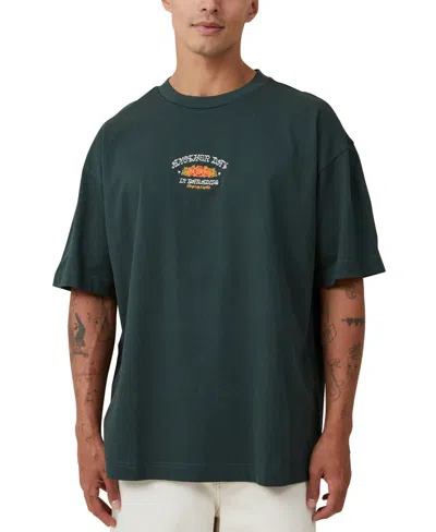 Cotton On Men's Box Fit Graphic T-shirt In Green