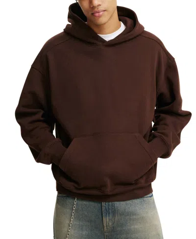 Cotton On Men's Box Fit Hoodie In Brown