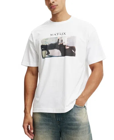 Cotton On Men's Box Fit License T-shirt In White
