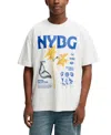 Cotton On Box Fit New York License T-shirt In White