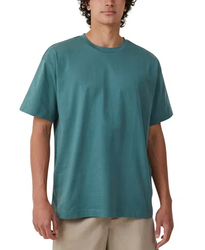 Cotton On Men's Box Fit Plain T-shirt In Green