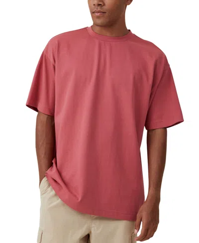 Cotton On Men's Box Fit Plain T-shirt In Soft Red