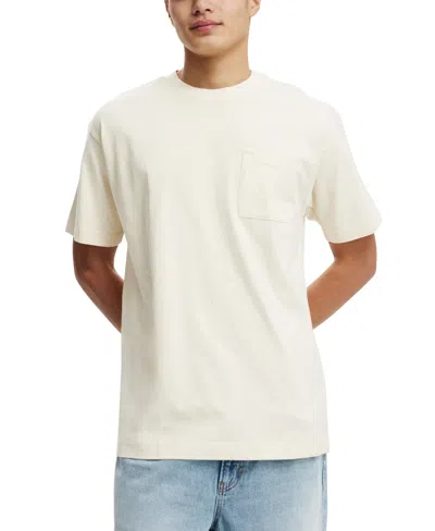 Cotton On Men's Box Fit Pocket T-shirt In Cream Puff