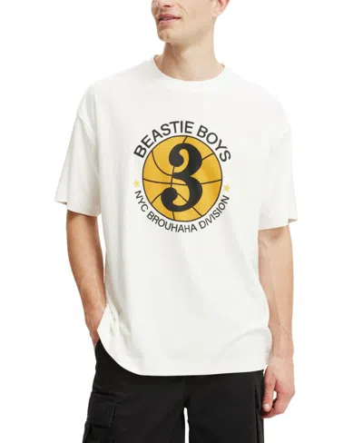 Cotton On Men's Box Fit Premium Music T-shirt In Vintage White