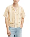 Cotton On Box Fit Short Sleeve Shirt In Apricot Stripe