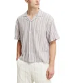 Cotton On Box Fit Short Sleeve Shirt In Pink Multi Stripe
