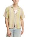 Cotton On Box Fit Short Sleeve Shirt In Yellow Multi Stripe