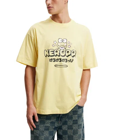 Cotton On Men's Box Fit T-shirt In Banana,keroppi