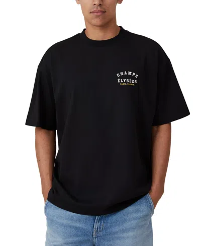 Cotton On Men's Box Fit Text T-shirt In Black