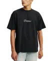Cotton On Box Fit Text T-shirt In Black,centerpiece