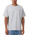 Cotton On Box Fit Text T-shirt In Gray