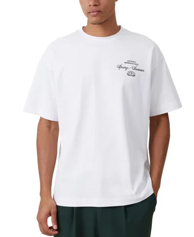 Cotton On Men's Box Fit Text T-shirt In White
