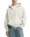 Cotton On Men's Box Fit Zip Up Hoodie In Off-white