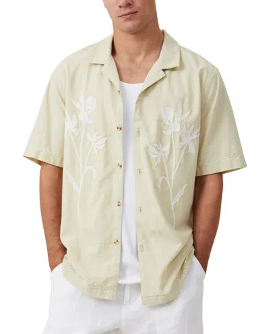 Cotton On Men's Cabana Short Sleeve Shirt In Green