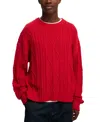 COTTON ON MEN'S CABLE KNIT CREW SWEATER
