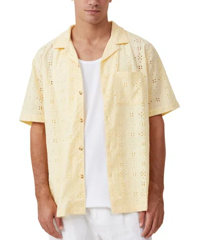 Cotton On Men's Capri Short Sleeve Shirt In Yellow