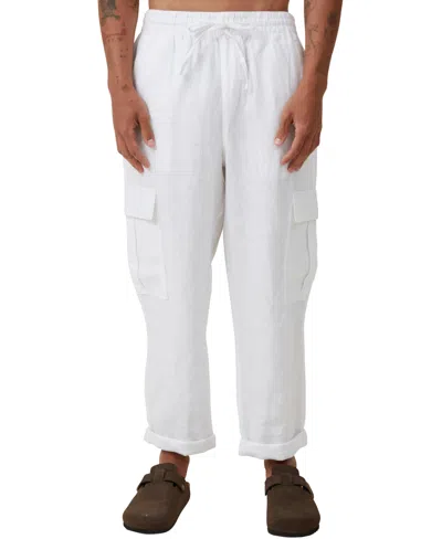 Cotton On Men's Cargo Linen Pant In White